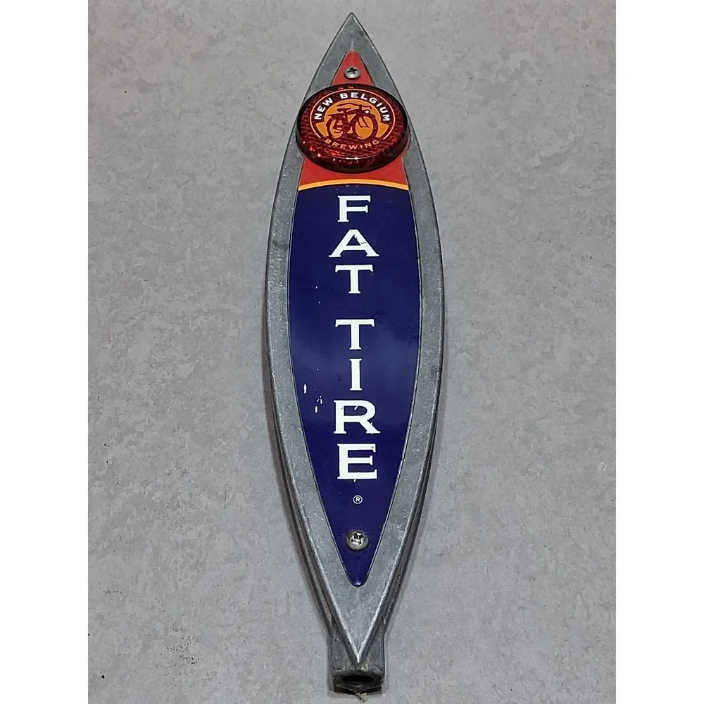 New Belgium Brewing Co. Fat Tire Ale Beer Tap Hand Tap Handle Bar LARGE 11